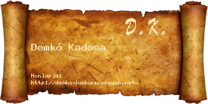 Demkó Kadosa névjegykártya